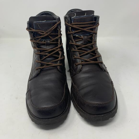 Levi Strauss Levi’s Men’s Size 12 Dark Brown Leather Lace Up High Top Boots main image 4